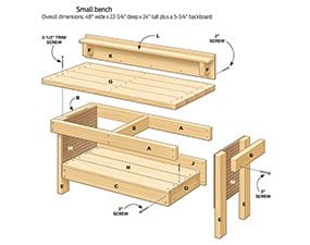 small kids bench