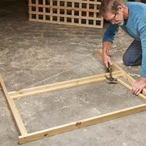 Build the lattice panel trellis