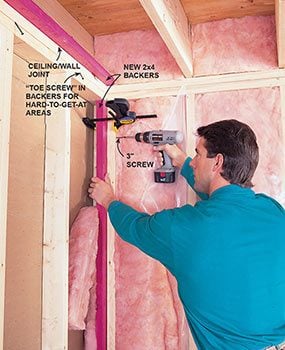 How To Hang Drywall Like A Pro The Family Handyman