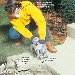 How To Cut Concrete With A Concrete Saw The Family Handyman