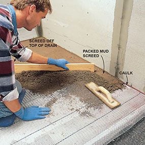 How do you build a shower pan for tile?