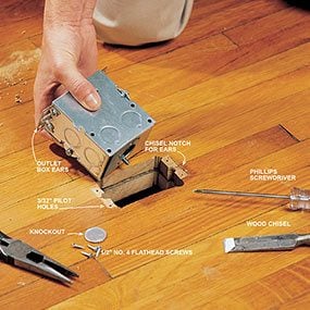 How To Install A Floor Diy, Hardwood Floor Receptacle