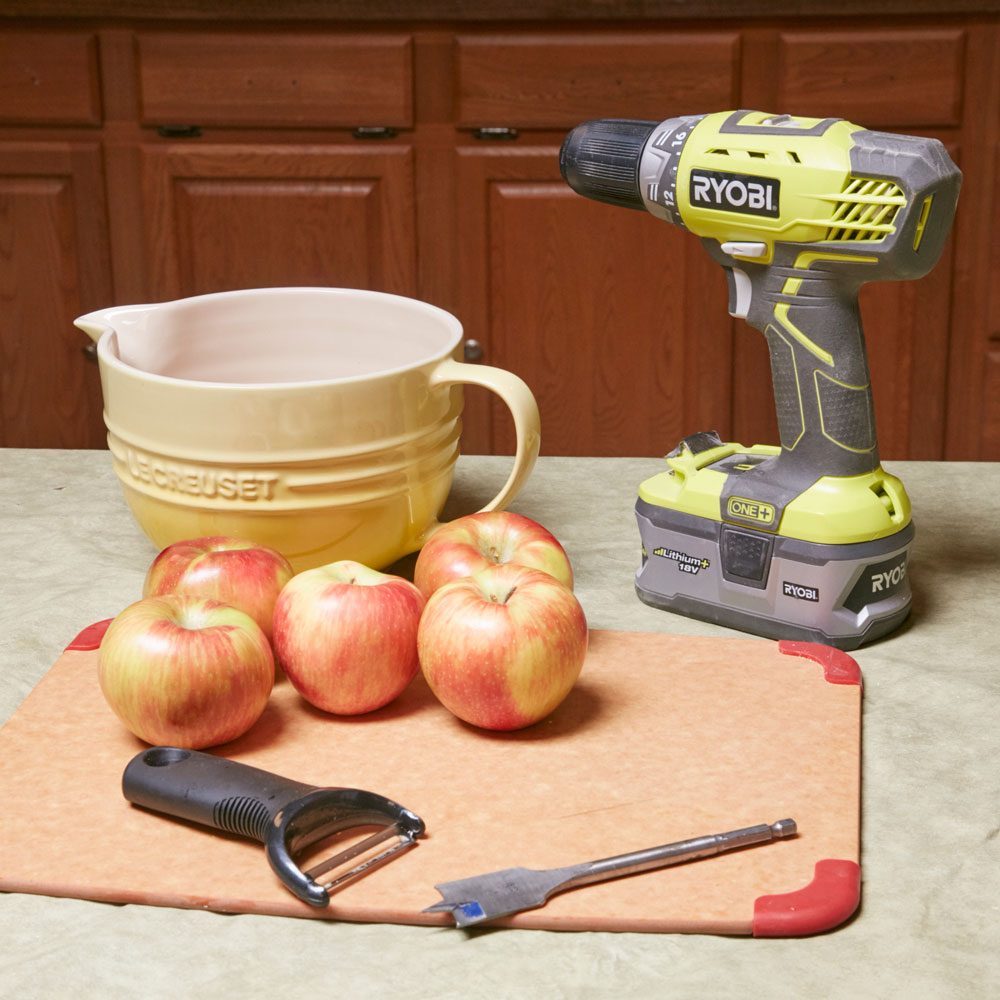 Peel Apples with a Drill