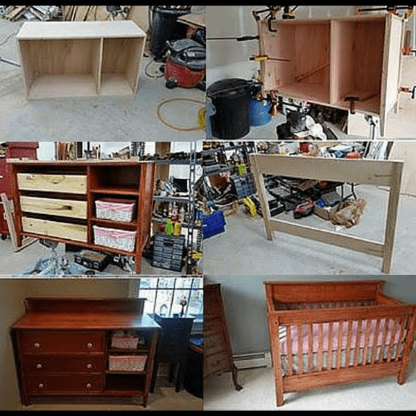 DIY Crib and Changing Table