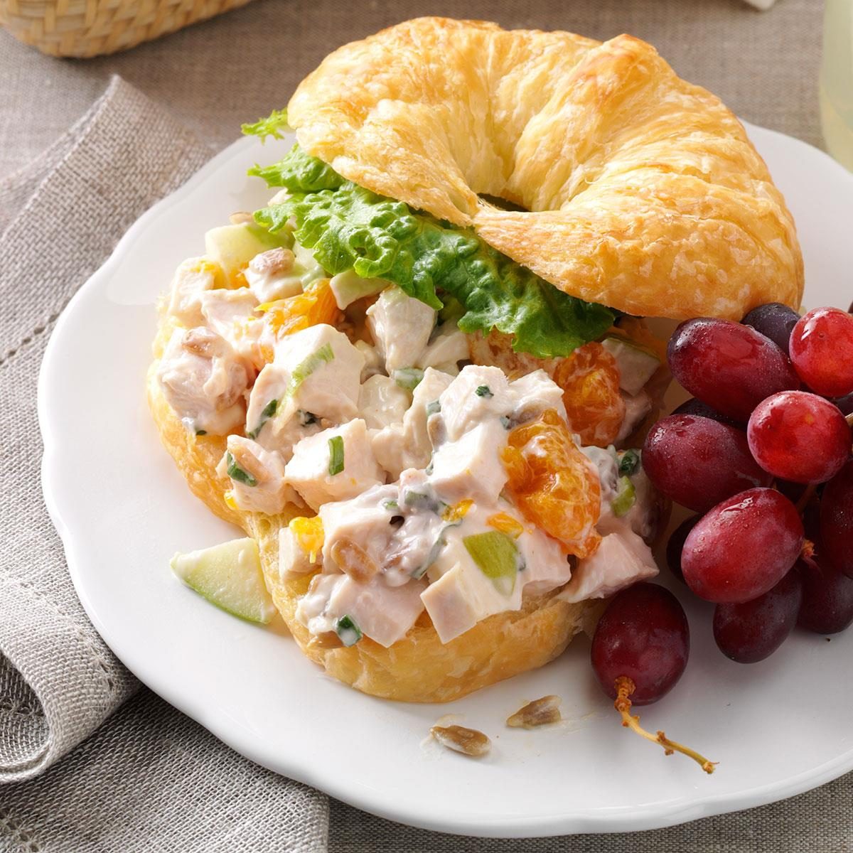 Chicken Croissant Sandwiches Recipe | Taste of Home