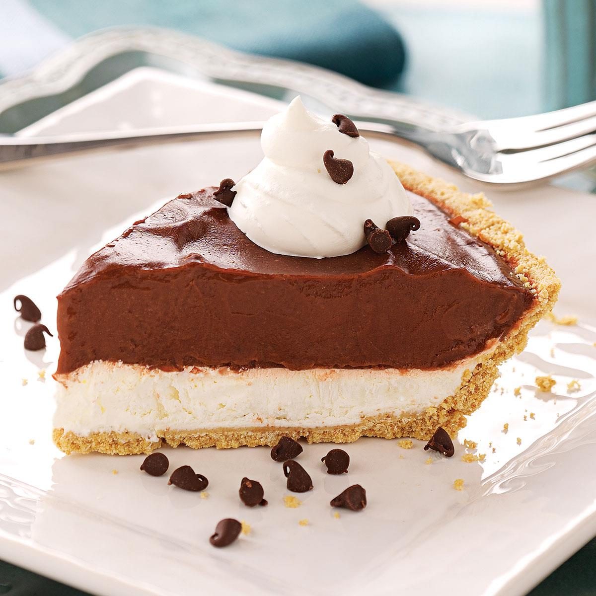 Chocolate Cream Cheese Pie Recipe | Taste of Home