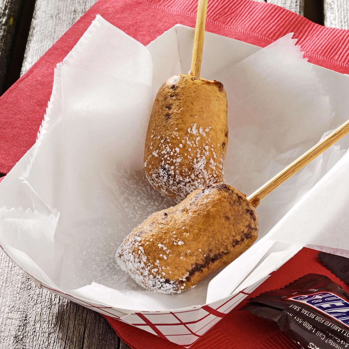 Deep-Fried Candy Bars on a Stick Recipe | Taste of Home