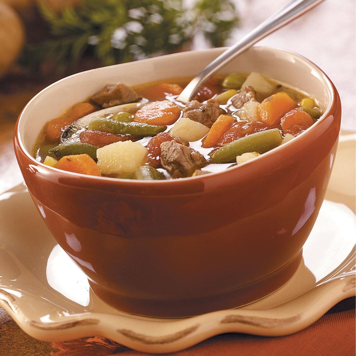 Slow Cooker Vegetable Soup Recipe | Taste of Home