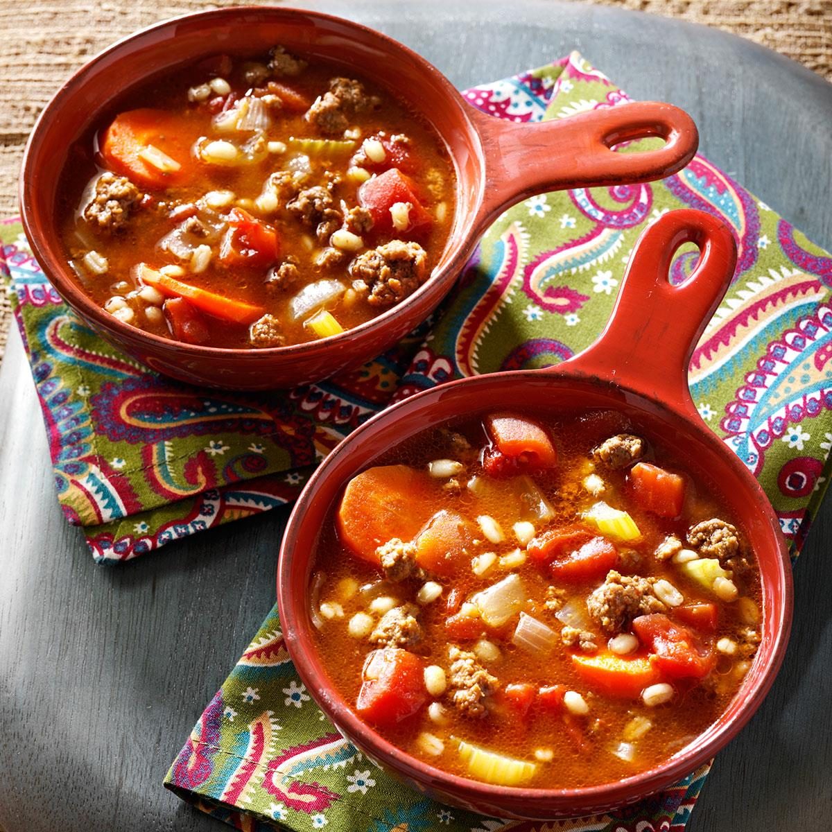 Ground Beef and Barley Soup Recipe Taste of Home