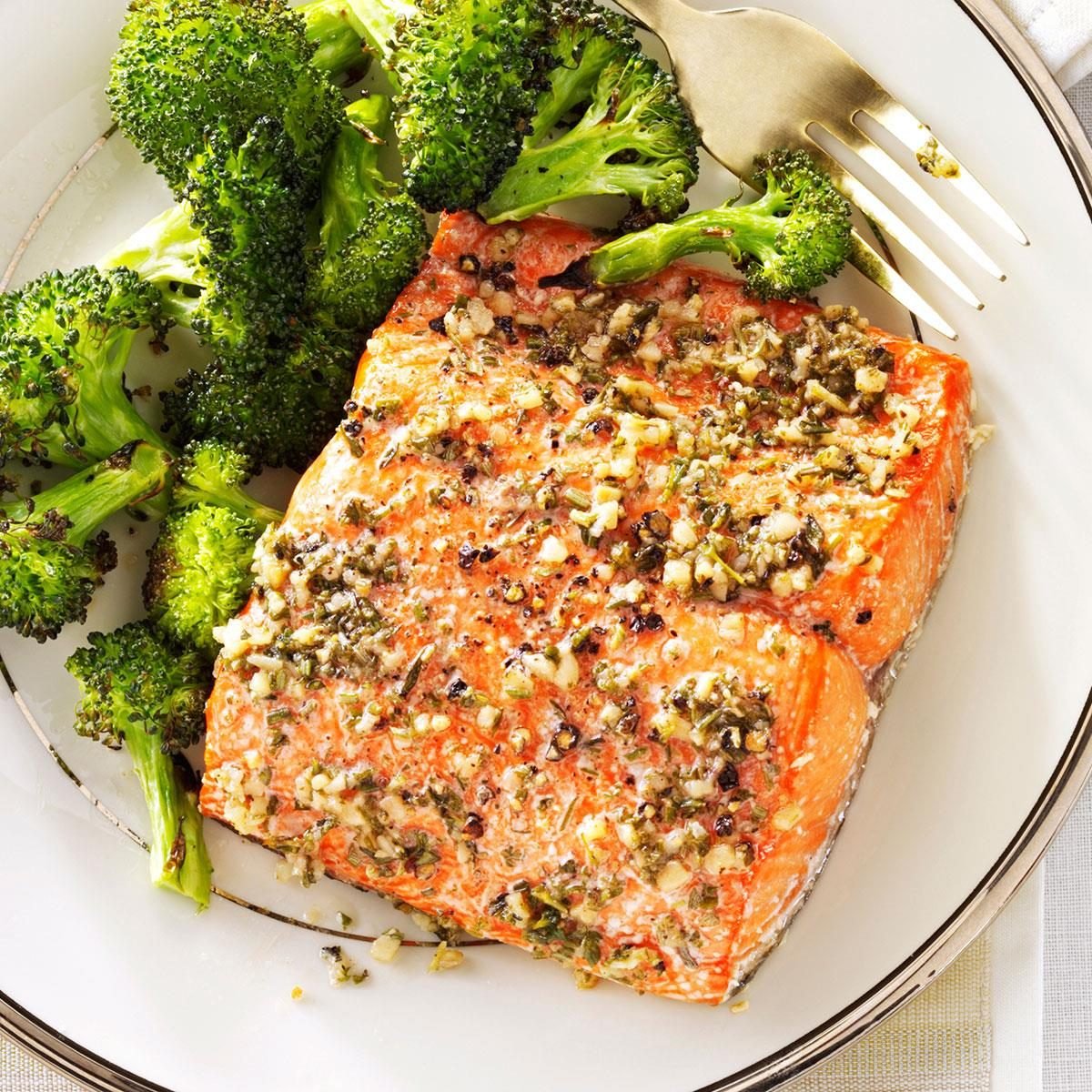 Herb-Roasted Salmon Fillets Recipe | Taste of Home