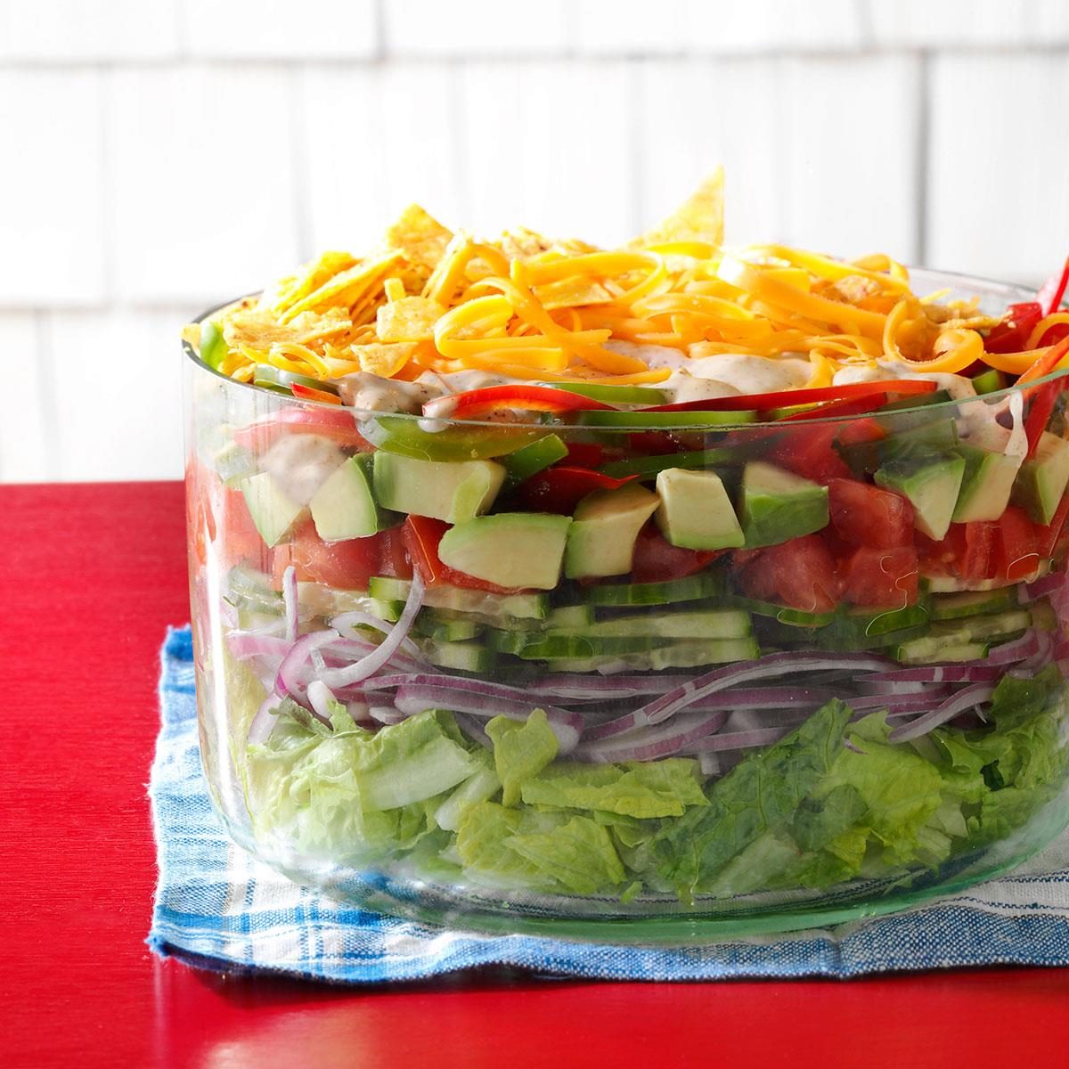 Mexican Layered Salad Recipe | Taste of Home