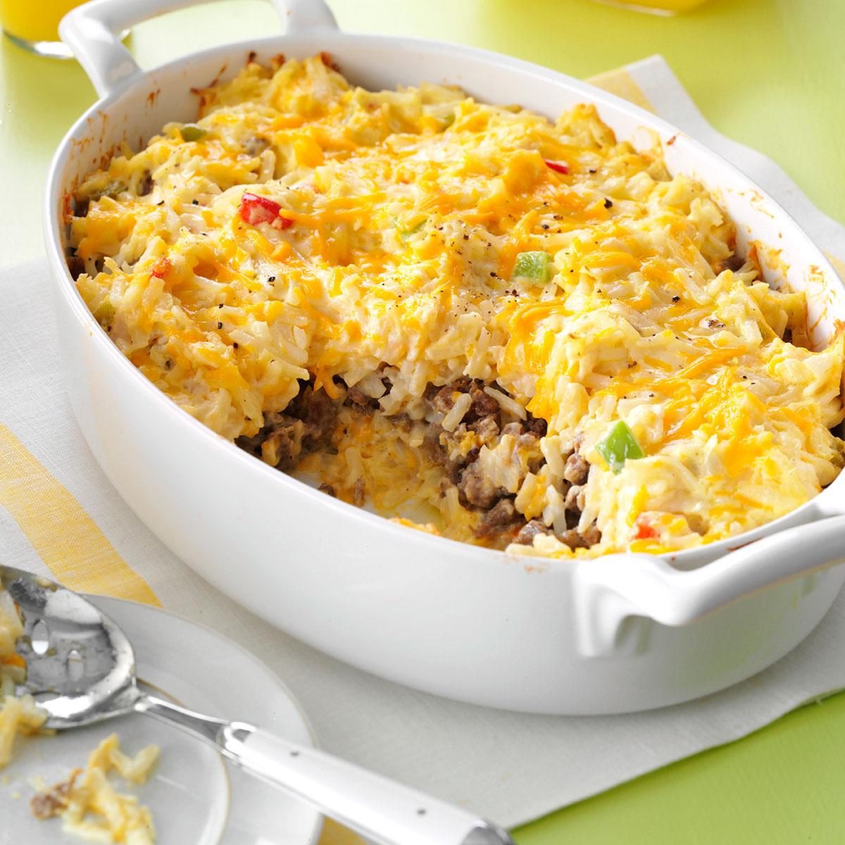 Ground Beef And Hash Brown Casserole