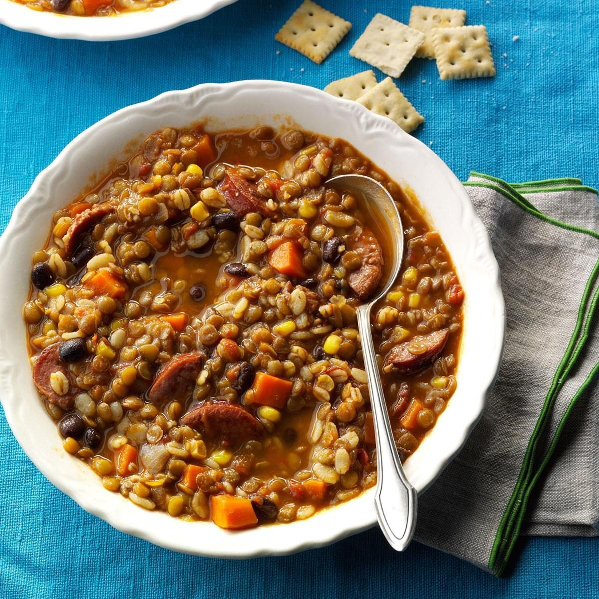 Southwest Barley &amp; Lentil Soup Recipe | Taste of Home