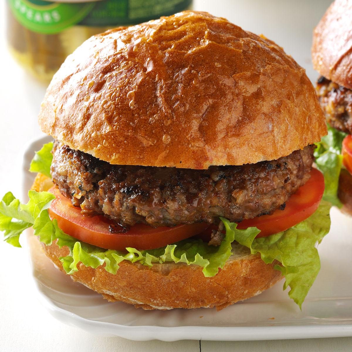 Barley Beef Burgers Recipe | Taste of Home