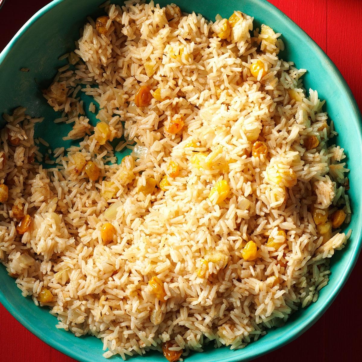 Rice Pilaf with Apples & Raisins Recipe | Taste of Home