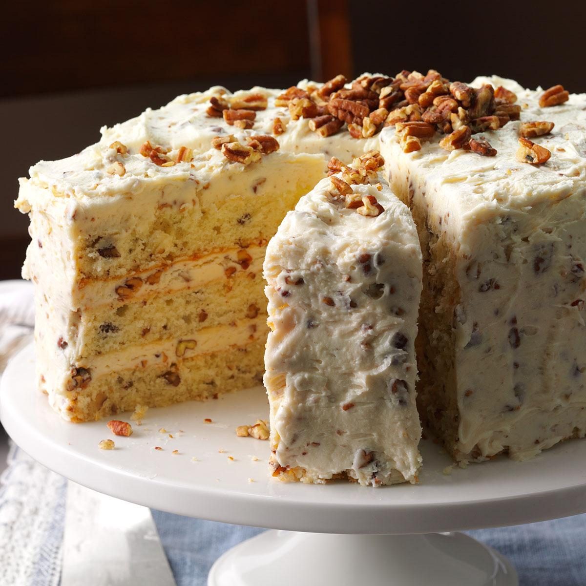 Butter Pecan Layer Cake Recipe | Taste of Home