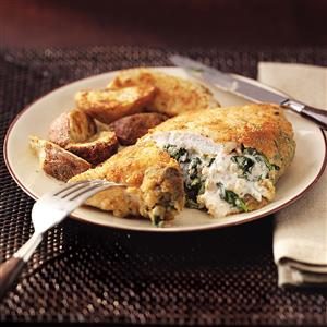 Spinach-Stuffed Chicken Pockets for Two