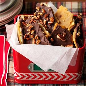 Saltine Cracker Candy with Toasted Pecans Recipe