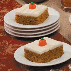 Pumpkin Spice Sheet Cake with Cream Cheese Frosting Recipe