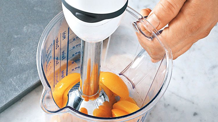 Utilisation d'un mélangeur à immersion pour préparer un smoothie à portion unique